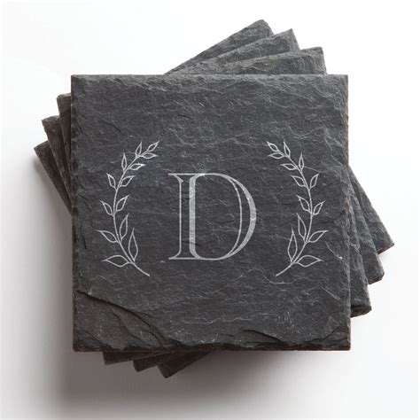 This Beautiful Set Of Personalized Slate Coasters Will Be A Welcome