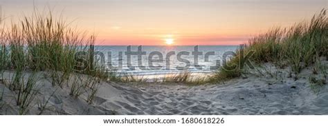 Beautiful Sunset On Dune Beach North Stock Photo Edit Now 1680618226