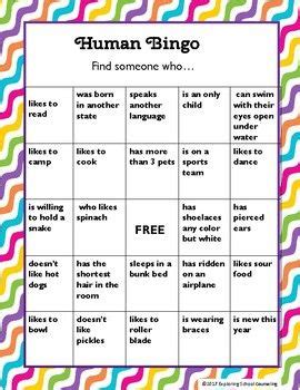 Here is a blank template that you can fill in with your own. Human Bingo is fun for student and adults. Enjoy using ...