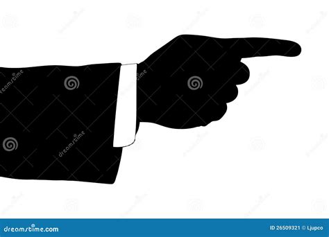 A Silhouette Of A Male Hand Pointing His Finger Stock Image Image