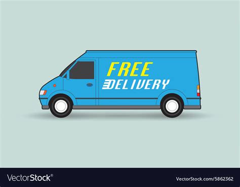 Free Delivery Car Royalty Free Vector Image Vectorstock