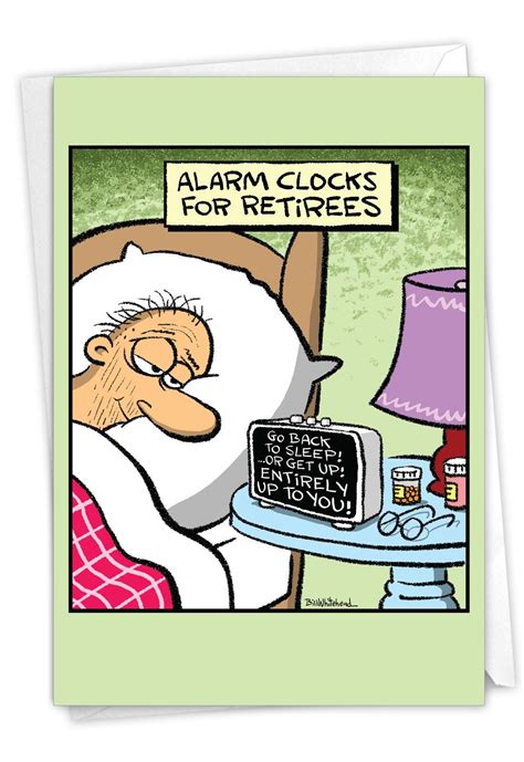 Nobleworks Retiree Alarm Clock Funny Cartoon Retirement Etsy Funny