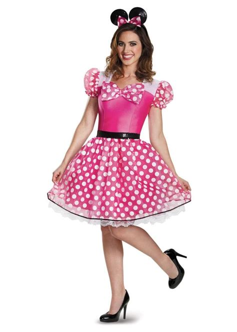 Polka Dot Minnie Mouse Pink Glam Womens Costume Costumes For Women Minnie Costume Dress Up