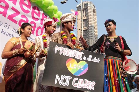 Pride March In India Editorial Stock Image Image Of Happiness 49671064