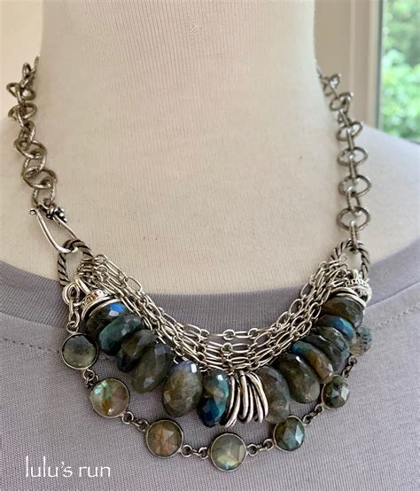 necklace, labradorite necklace, chain necklace, lariat necklace, labradorite, artisan necklace 