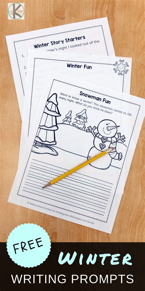 Free Winter Writing Prompts Kindergarten