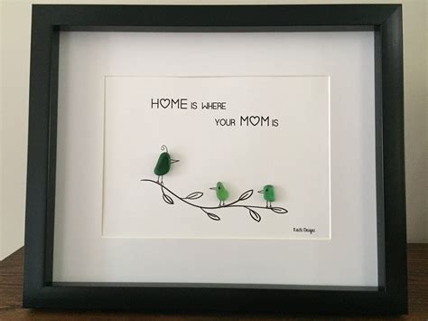 Gorgeous Mom Sea Glass Frame Mom T Mother S Etsy Sea Glass Art Sea Glass Crafts Beach