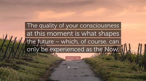 Eckhart Tolle Quote The Quality Of Your Consciousness At This Moment