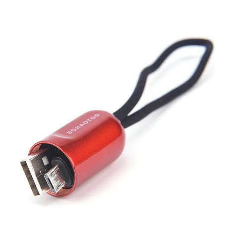 Portablemini Usb Cable Key Design Sync Data Black Red Usb Cable Key