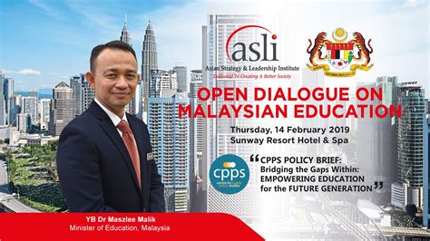 Uitm leaps in times higher education impact rankings. ASLI Open Dialogue with YB Dr Maszlee Malik, Minister of ...