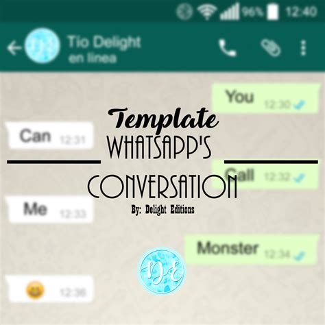 Template Whatsapps Conversation By Delight Editio By Delighteditions