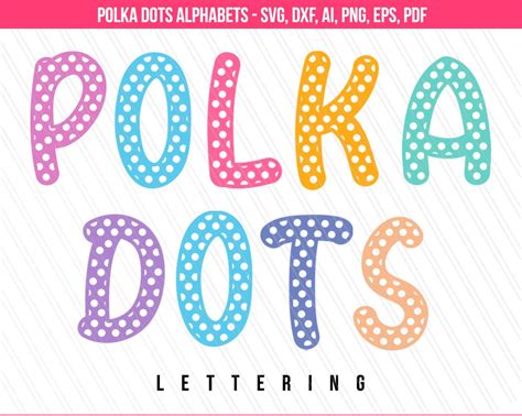 Polka Dot Alphabet Svg Polka Dot Letters Polka Dot Font Cut