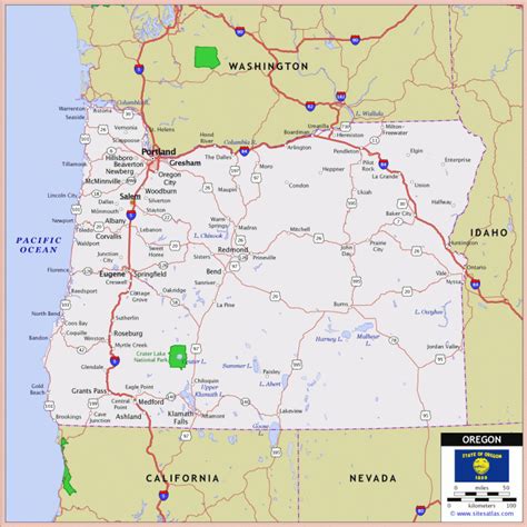 Free Printable Map Of Oregon Printable Templates