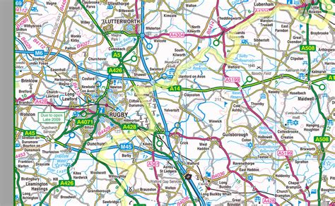 Northamptonshire County Map I Love Maps