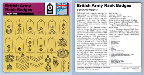 British Army Rank Badges 1939 45 Military Ww2 Edito Service Sa