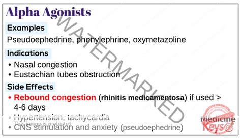 Alpha Agonists Medicine Keys For Mrcps