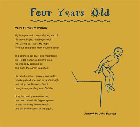 Four Years Old Poem By Riley H Welcker Artwork By John Barrows