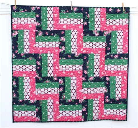 Beginner Friendly Rail Fence Quilt Pattern Bluprint Baby Quilt