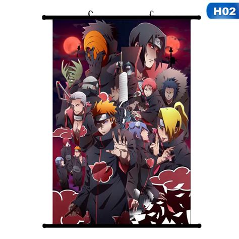 Anime Naruto Kakashi Hanging Wall Scroll Painting Canvas Wall Poster