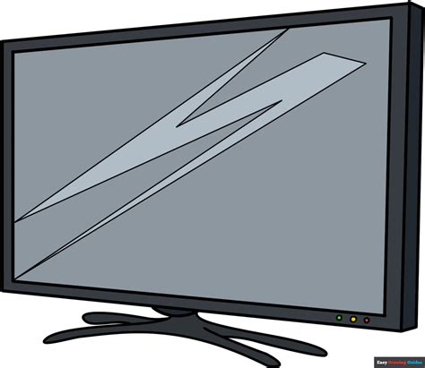 How To Draw A Tv Really Easy Drawing Tutorial