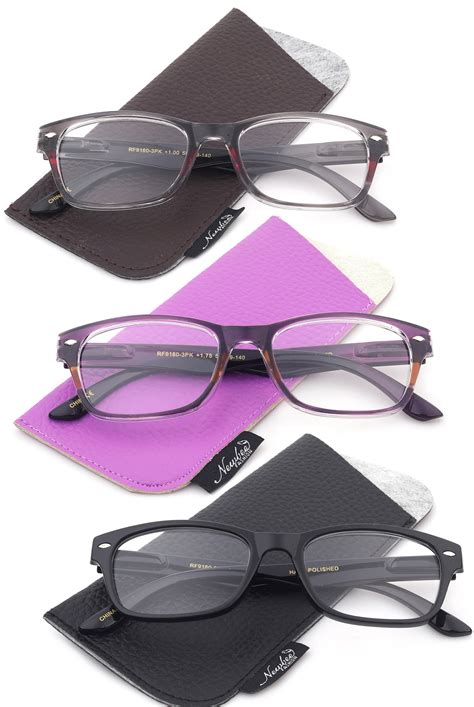 3 Packs Fashion Vintage Multi Colors Reading Glasses For Women Reading Glasses 1 00