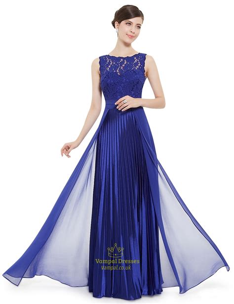 Get your bridesmaid dresses and be ready for your bridesmaid squad to seriously slay on your big day with boohoo's stunning edit. Elegant Royal Blue Lace Illusion Neckline Chiffon Long ...
