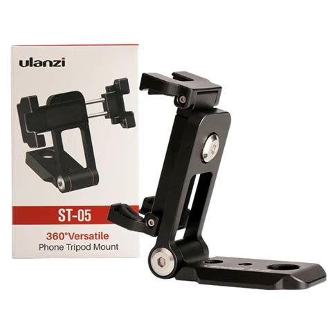 Ulanzi St 05 Foldable Clipper Clamp Tripod Mount Adapter With Hot Shoe