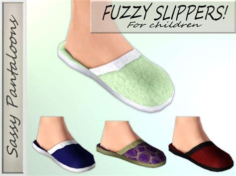 Cute Fuzzy Slippers For Children Found In Tsr Category Sims 3 Female