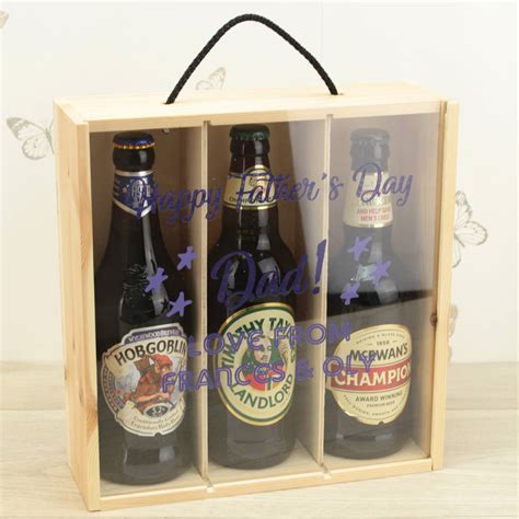 Personalised fathers day gifts ireland. Personalised Fathers Day Triple Bottle Wooden Gift Box By ...