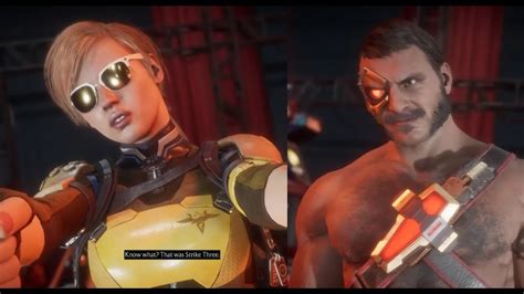 Mortal Kombat 11 Cassie Cage Vs Kano Interactionsdialogues Youtube