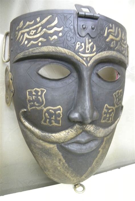 Original Ottoman Turkish Islamic Warrior Face Mask Calligra