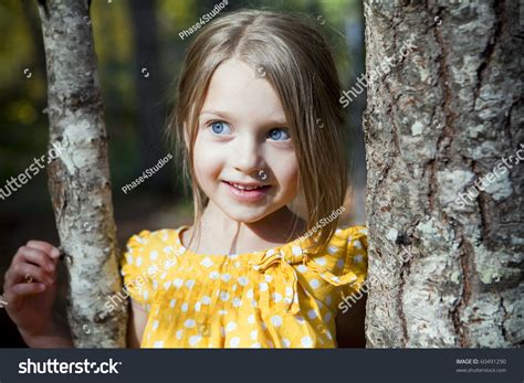 Portrait Cute Little Girl Outside Stock Photo 60491290 Shutterstock