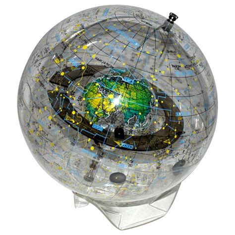 Transparent World Globe By Robert Farquhar 1970s