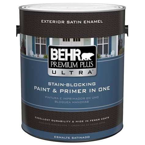 Both paints went on easily and application was a breeze. BEHR Premium Plus Ultra 1 gal. Ultra Pure white Satin ...