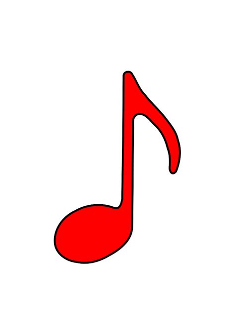 Eighth Note Red Clip Art At Vector Clip Art Online Royalty