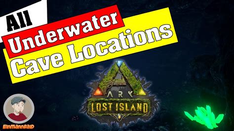 Ark Lost Island All 5 Underwater Cave Locations Youtube