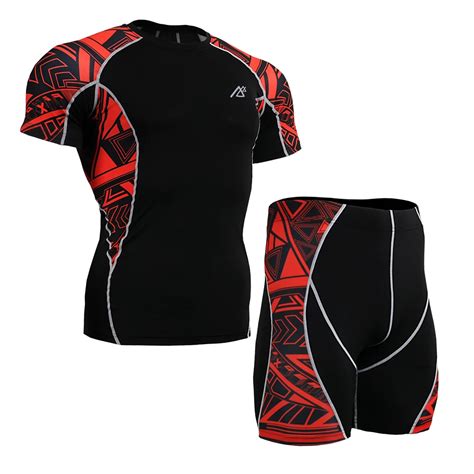 Life On Track Men S Sportswear Sport Suit Shirt Shorts Set Skin Tight