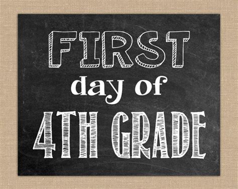 First Day Of High School Chalkboard Printable Sign 6th Thru Etsy