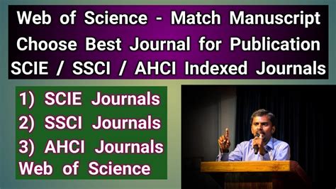 Sci Scie Ssci Ahci Esci Web Of Science Journals Milton Joe