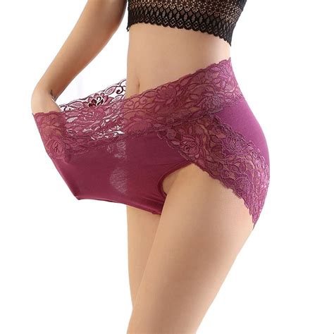 Pieces Pack High Rise Panties Women Underwear Big Size Brand Modal Lace Embroidery Lingerie