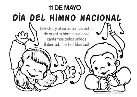 Dibujos Dia Del Himno Nacional Argentino Para Ninos Para Colorear