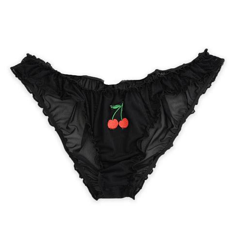 Womens Cute Underpants Thongs Sheer See Through Panties Briefs Ruffles