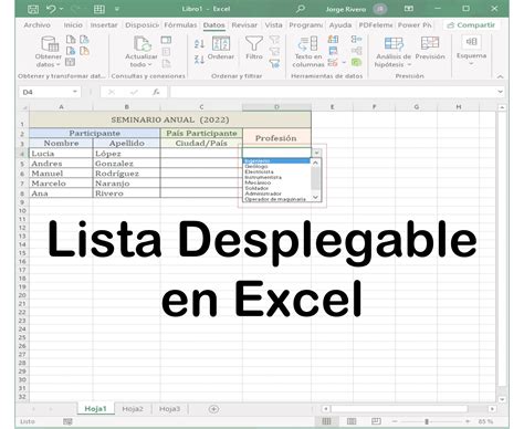 C Mo Crear Una Lista De Opciones En Excel Neetwork Escuela De
