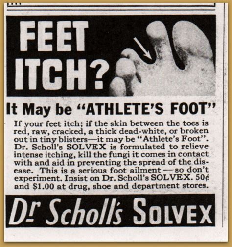 Athlete S Foot Dr Scholls Solvex Feet Itch Print Ad Ebay