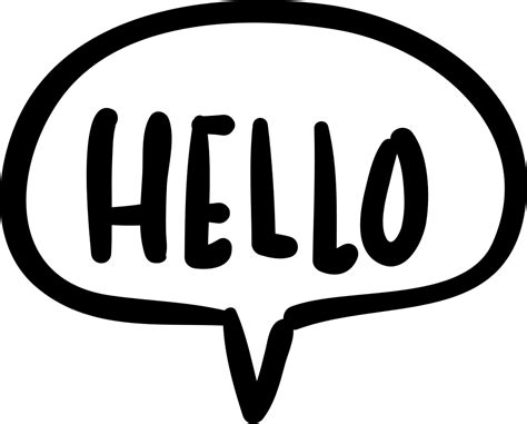 Hello Speech Bubble Handmade Chatting Symbol Svg Png Icon Free Download