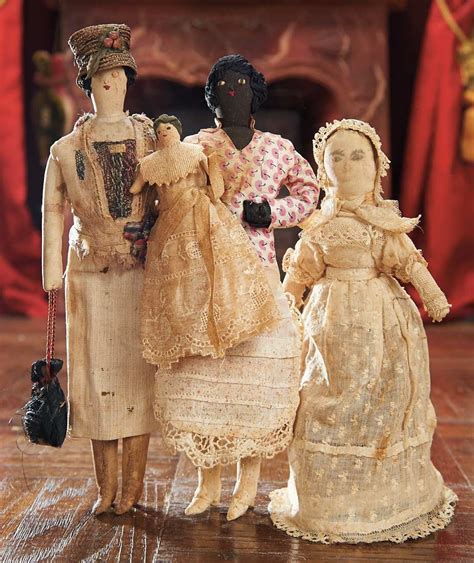 Theriault S Early Cloth Dolls In Original Costumes Tallest One