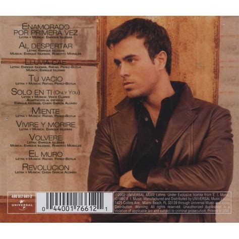 Enrique Iglesias Vivir Cd 2002 Cd Music Buy Online In South