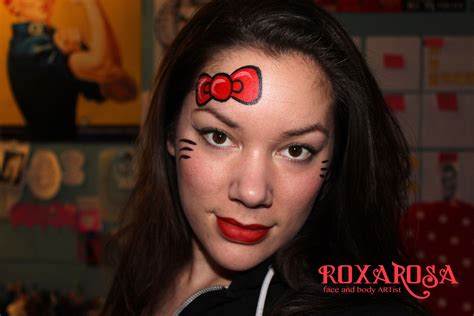 Red Hello Kitty Bow Face Paint