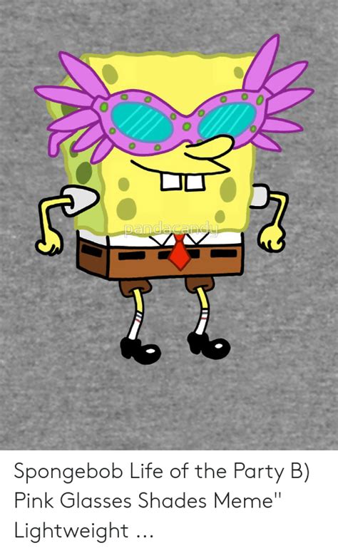 Spongebob Spongebob W Pink Glasses