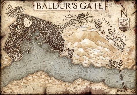 The Red Epic Maps By Jared Blando — The City Of Baldurs Gate